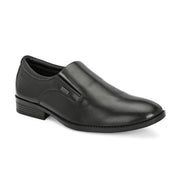 Men Premium Leather Black Slip-On Formal Shoes (Amazona-45-Black)