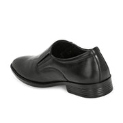Men Premium Leather Black Slip-On Formal Shoes (Amazona-45-Black)