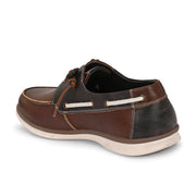 West Port Men Premium Leather Boat Shoes (Fascinate-66-Tan-Grey)