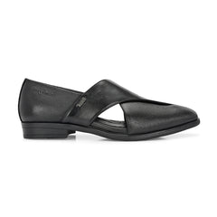 Men Premium Leather Black Stylish & Comfortable Peshawari Sandals (Flight-21-Black)