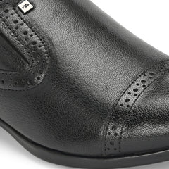 Men Premium Leather Black Slip-On Formal Shoes (Ramky-11-Black)