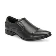 Men Premium Leather Black Slip-On Formal Shoes (Reform-11-Black)
