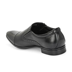 Men Premium Leather Black Slip-On Formal Shoes (Ramky-11-Black)