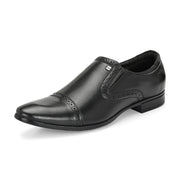 Men Premium Leather Black Slip-On Formal Shoes (Reform-11-Black)