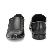 Men Premium Leather Black Slip-On Formal Shoes (Reform-11-Black)
