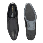 Men Premium Leather Black Slip-On Formal Shoes (Reform-11-Black)
