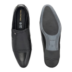 Men Premium Leather Black Slip-On Formal Shoes (Ramky-11-Black)