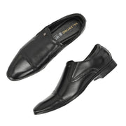 Men Premium Leather Black Slip-On Formal Shoes (Reform-11-Black)