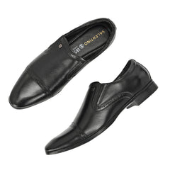 Men Premium Leather Black Slip-On Formal Shoes (Ramky-11-Black)