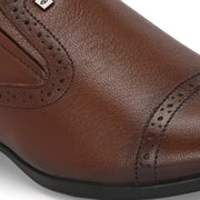 Men Premium Leather Mocca Slip-On Formal Shoes (Reform-11-Mocca)