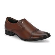 Men Premium Leather Mocca Slip-On Formal Shoes (Reform-11-Mocca)