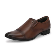 Men Premium Leather Mocca Slip-On Formal Shoes (Reform-11-Mocca)
