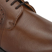 Men Premium Leather Mocca Lace-Up Formal Derby Shoes (Reform-71-Mocca)