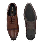 Men Premium Leather Lace-Up Formal Derby Shoes (Reform-69-Mocca)