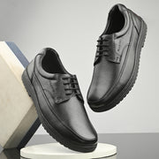 Men Genuine Leather Lace-Up Formal Shoes | Available in Sizes 5 UK to 12 UK (Comforter-51-Black)