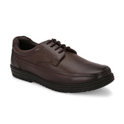 Men Genuine Leather Lace-Up Formal Shoes | Available in Sizes 5 UK to 12 UK (Comforter-51-Brown)