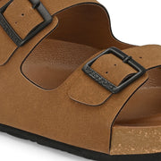 West Port Men's Cushioned Sandals with Buckle Strap – Ultimate Comfort & Style (M-Aero-59-Camel)