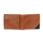 West Port Men's Genuine Leather Wallet – Classic Design with Ample Storage (M-WT-ISC-10-COGNAC-MEDIUM)