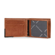 West Port Men's Genuine Leather Wallet – Classic Design with Ample Storage (M-WT-ISC-10-COGNAC-MEDIUM)