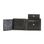 West Port Men's Genuine Leather Wallet – Classic Design with Ample Storage (M-WT-ISC-13-BLACK-MEDIUM)