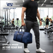 West Port Active Gear Bag – Compact & Modern Gym Style (ACTIVE GEAR BAG-NAVY-20L)