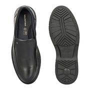 Men Premium Leather Black Formal Slip-On Shoes (Airman-02-Black)