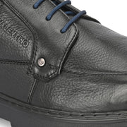 Men Premium Leather Black Formal Formal Lace-Up Shoes (Airman-52-Black)