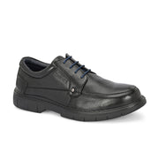 Men Premium Leather Black Formal Formal Lace-Up Shoes (Airman-52-Black)