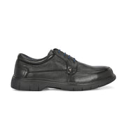 Men Premium Leather Black Formal Formal Lace-Up Shoes (Airman-52-Black)
