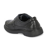 Men Premium Leather Black Formal Formal Lace-Up Shoes (Airman-52-Black)