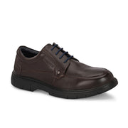 Men Premium Leather Brown Formal Formal Lace-Up Shoes (Airman-52-Brown)