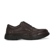 Men Premium Leather Brown Formal Formal Lace-Up Shoes (Airman-52-Brown)