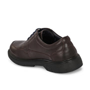 Men Premium Leather Brown Formal Formal Lace-Up Shoes (Airman-52-Brown)