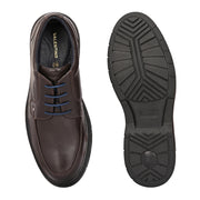Men Premium Leather Brown Formal Formal Lace-Up Shoes (Airman-52-Brown)