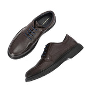 Men Premium Leather Brown Formal Formal Lace-Up Shoes (Airman-52-Brown)