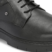 Men Premium Leather Black Formal Lace-Up Shoes (AirMan-62-Black)