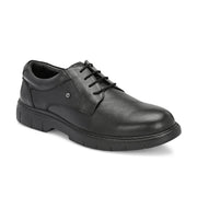 Men Premium Leather Black Formal Lace-Up Shoes (AirMan-62-Black)