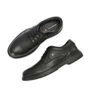 Men Premium Leather Black Formal Lace-Up Shoes (AirMan-62-Black)