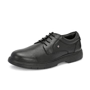 Men Premium Leather Black Formal Lace-Up Shoes (AirMan-62-Black)