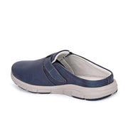 West Port Men Premium Leather Casual Mules for Men (Alliance-05-Blue)