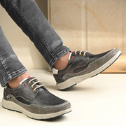 West Port Men Premium Leather Grey Casual Shoes (Alliance-60-Grey)