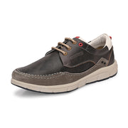 West Port Men Premium Leather Grey Casual Shoes (Alliance-60-Grey)
