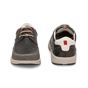 West Port Men Premium Leather Grey Casual Shoes (Alliance-60-Grey)