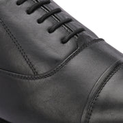Men Premium Leather Classic Cap-Toe Police Oxford Shoes (AMAZONA-61-BLACK)