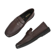 Men Premium Leather Brown Slip-On Formal Shoes (Boat-01-Brown)