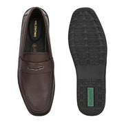 Men Premium Leather Brown Slip-On Formal Shoes (Boat-01-Brown)