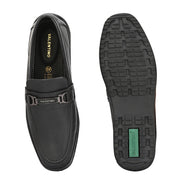 Men Premium Leather Black Formal Slip-On Shoes (Boat-11-Black)
