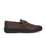 Men Premium Leather Brown Formal Slip-On Shoes (Boat-11-Brown)