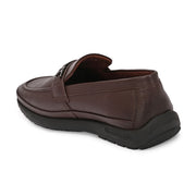 Men Premium Leather Brown Formal Slip-On Shoes (Boat-11-Brown)