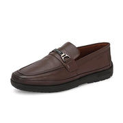 Men Premium Leather Brown Formal Slip-On Shoes (Boat-11-Brown)